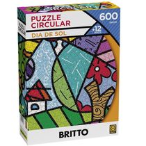 Puzzle Romero Britto Dia de Sol Circular 600 Peças - Grow