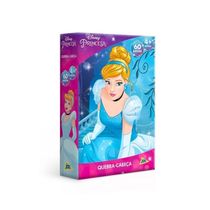 Quebra Cabeça Disney Princesa Cinderela 60 Peças - Toyster