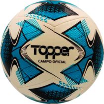 Bola Topper 22 Campo Branco, Azul e Preto - Topper