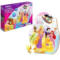 Quebra-Cabeças de Brinquedo Princesas Disney em Madeira Original Xalingo 30 Peças