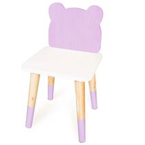 Cadeira Cadeirinha Urso Lilas Infantil  MDF