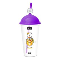 Copo Canudo Bt21 Bts Bangtan Army Kpop Oficial Muda Cor - RJ