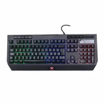 Teclado Gamer Vx Gaming Protector Abnt2 Multimidia Led 7 Cores Usb Com Suporte Smartphone - Gt800