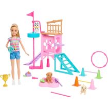 Boneca Barbie Stacie Conjunto Treinadora De Cachorros - Mattel HRM10