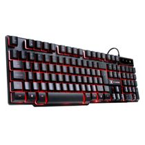 Teclado Gamer Vinik VX Hydra, LED Background Vermelho, 12 Teclas Multimídia, ABNT2, Preto GT702