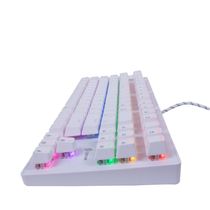 Teclado Mecânico Gamer Wolf Tc605 - Led Rainbow - Switch Outemu Brown- Abnt Branco