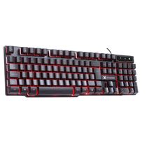 Teclado Gamer Vx Gaming Hydra 107 Teclas Led Vermelho