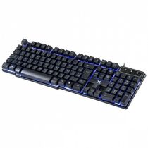 Teclado Gamer Vx Gaming Hydra 107 Teclas + 12 Multimidia Com Led Azul Sensacao Tecla Mecanica-gt700