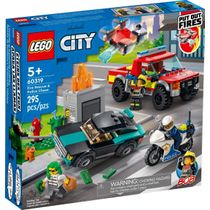 Lego City 295 Pçs Resgate Bombeiros e Perseguição de Polícia - 60319