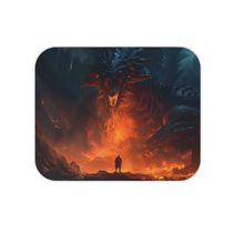 Mouse Pad em Tecido - Dragons - Dragão Gigante vs Guerreiro