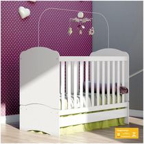 Berço Mini Cama 3 Em 1 Bala De Menta Henn Branco