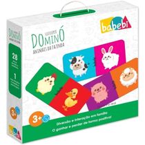 Brinquedo Educativo Dominó Animais Fazenda - Babebi 6017