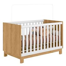 Berço Americano Mini Cama Q Encanto Slim Freijó Toq Branco Acetinado - Qmovi