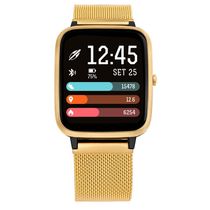 Relógio Smartwatch Mormaii Life Ref:Molifegaf/7d GPS Dourado Milanese