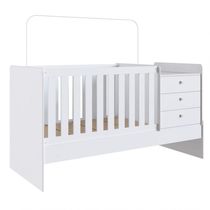 Berço Mini Cama Multifuncional Certificado Pelo Inmetro Bb680 Branco - Completa Móveis