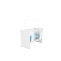 Berço Rodízios P/ Kit Quarto Infantil Bebê - Branco/Branco