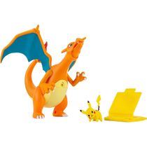 Pokemon Figura Charizard Chama e Voo Com Pikachu - Sunny 3296