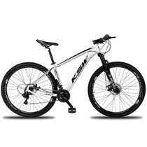 Bicicleta Aro 29 Ksw 1x9v Freio Hidráulico, Trava E K7 11-40 - Branco-preto - 17"