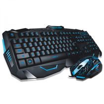 Kit Teclado E Mouse Usb Gamer Multilaser Com Leds Em 3 Cores