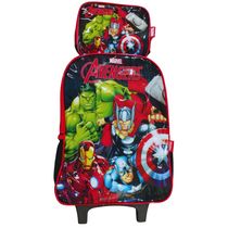 Kit Mochila Infantil Com Lancheira Vingadores Preto - Luxcel