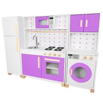 Cozinha Infantil Lilás Geladeira Lavanderia MDF