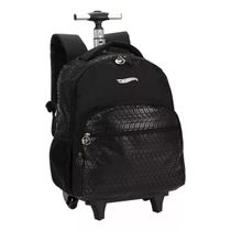 Mochila Juvenil de Rodinha Hotwheels Preto - Luxcel