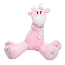 Pelúcia Girafa Baby Rosa Bebê 35cm Zip Toys