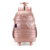 Mochila Up4you Juvenil De Rodinha Rosé - Luxcel