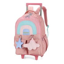 Kit Mochila Infantil Com Estojo Estrela Cadente Rosa - Up4You