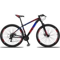 Bicicleta Aro 29 Ksw 1x12v Gta Rx Hidraulica C-trava Guidão - 19 Preto-Azul E Vermelho