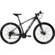 Bicicleta Aro 29 Ksw 24 Marchas Freios A Disco E Suspensão - Preto-prata - 21" Preto-prata