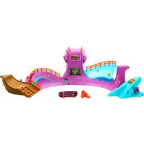 Conjunto de Skate Mattel Hotwheels Octopark Rosa