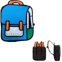 MOCHILA BOLSA ESCOLAR BEBOLD CARTOON 2D - AZUL - NEWPEN