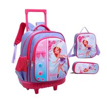 Kit Escolar Mochila lancheira e estojo infantil fada