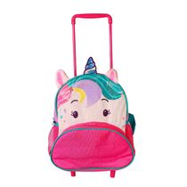 Mochila Infantil com Rodinha e Alças Tema Unicórnio Pink