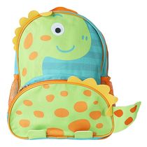 Mochila Infantil Temática Dinossauro Verde c/ Alça Reforçada