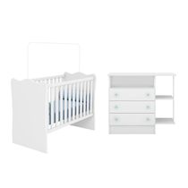 Quarto Infantil Berço Cômoda Certificado Inmetro Branco