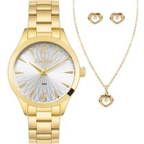 Relógio Condor Feminino Ref: Co2035nic/k4k Dourado + Semijóia