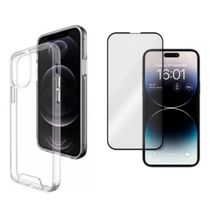 Capa Capinha Clear Para iPhone 16 PLUS + Película 3D