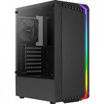 Gabinete Gamer Aerocool Bionic Preto Rgb Lateral Vidro