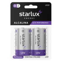 Pilhas Alcalinas - Starlux Energy - Grande D2 - Arcom