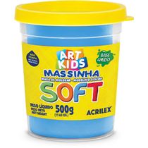 MASSA DE MODELAR SOFT POTE 500G AZUL ACRILEX