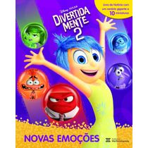 Livro Divertida Mente 2 com 10 Miniaturas - Novas Emoções