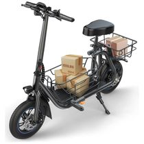 Scooter Elétrica para Adultos até 120 kg, Velocidade Máxima de 28 km/h e Alcance de 32 km com Espaço de Armazenamento, 550W, Gyroshoes C1S, Cinza