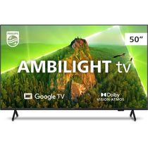 Smart Tv 50 Uhd 4k Philips 50pug7908, Google Voz Bluetooth Preto Bivolt