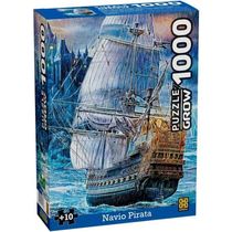 Quebra-Cabeça Navio Pirata - 1000 peças - Grow