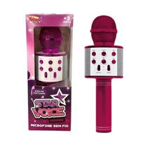 Microfone Infantil Star Voice Karaoke Bluetooth Rosa - Zoop Toys