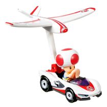 Hot Wheels Mario Kart Toad P-Wing com Plane Glider - Mattel