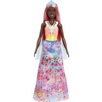 Cabelo Rosa Princesa Barbie Dreamtopia - Mattel HGR13-HGR14