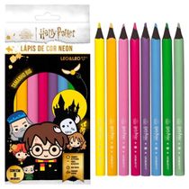 LAPIS DE COR BIG NEON SEXTAVADO 8 CORES HARRY POTTER LEO&LEO